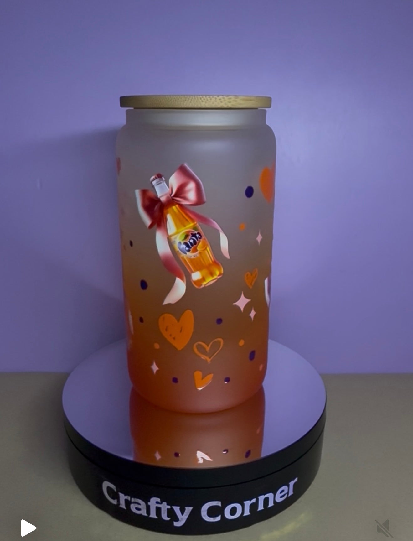 Fanta Inspired Frosted Libby with Staw