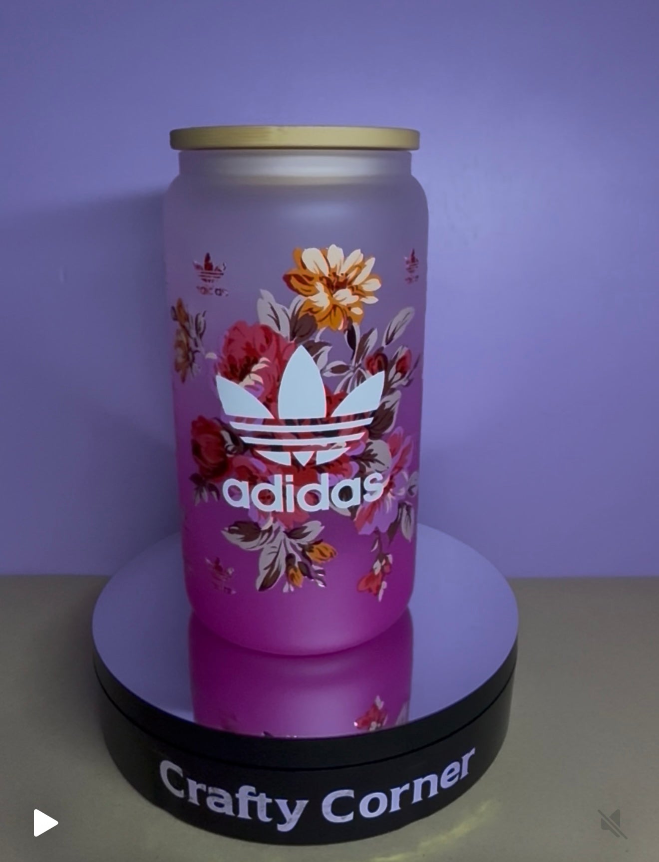 Floral Frosted Adidas Libby Cup