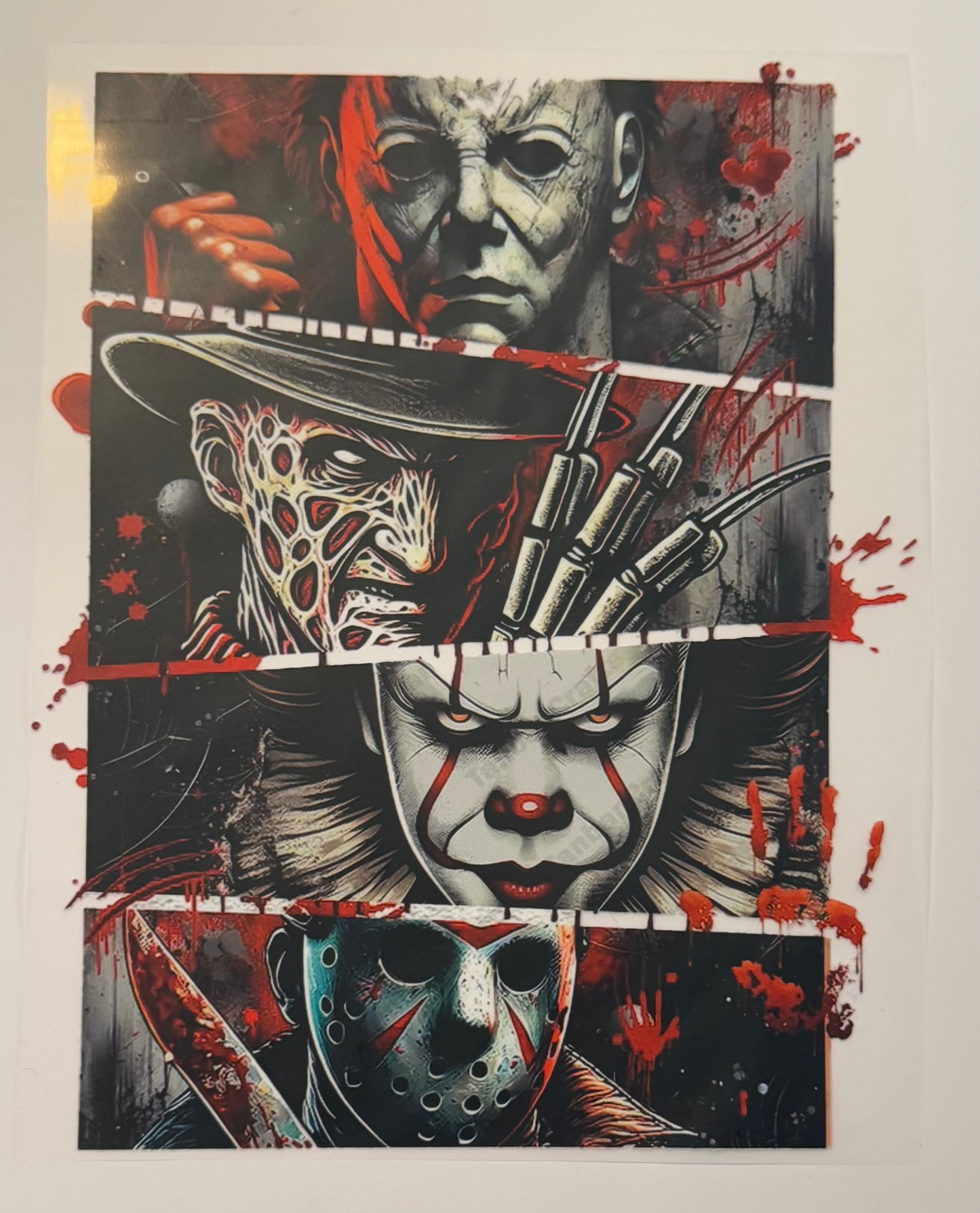 Michael, Freddy, Pennywise & Jason Halloween DTF Heat Transfer πͺπππ»