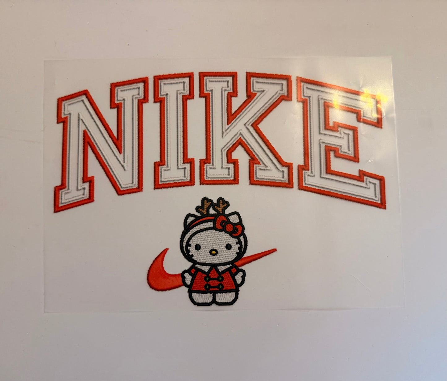 šš¾ Cute Hello Kitty Christmas DTF Heat Transfer ā Festive Red & White Design šāØ