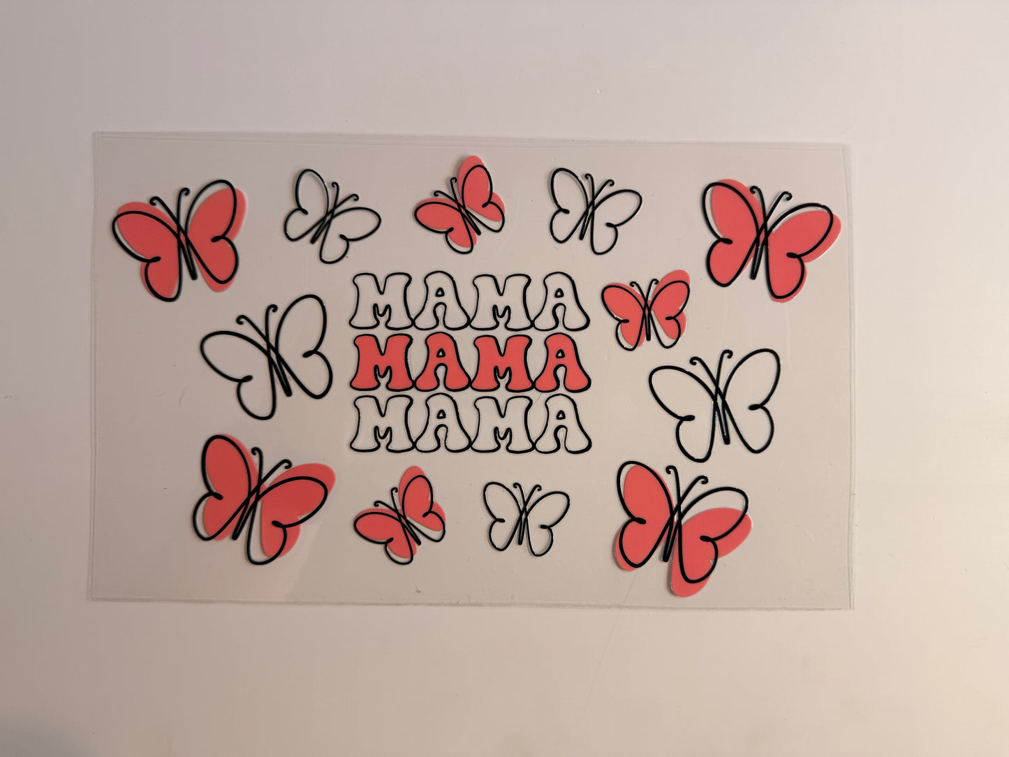 🦋 Mama Butterfly 24oz Cold Cup Wrap