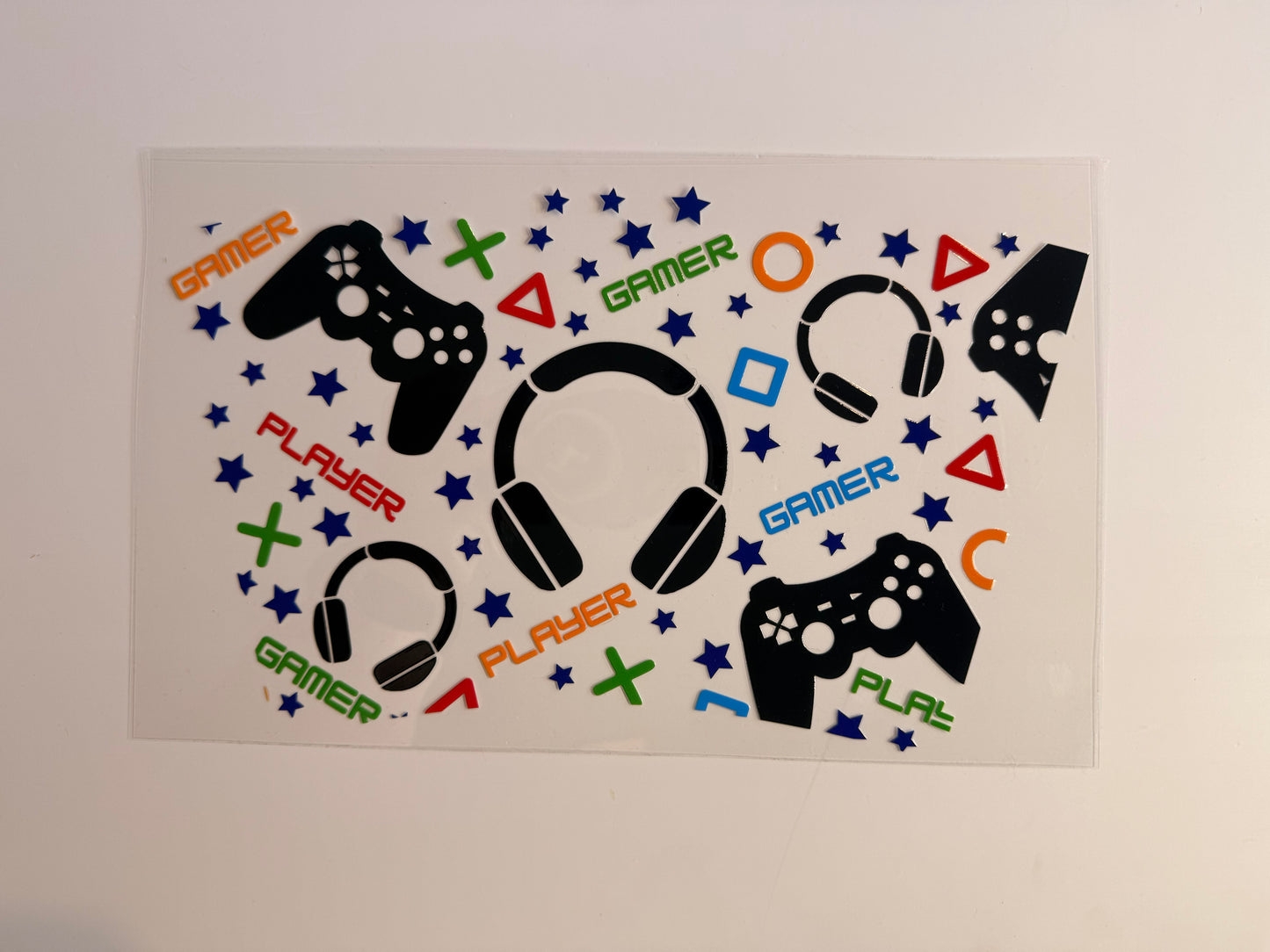 ๐ฎ Gamer 24oz Cold Cup Wrap โ Headset & Controller Design