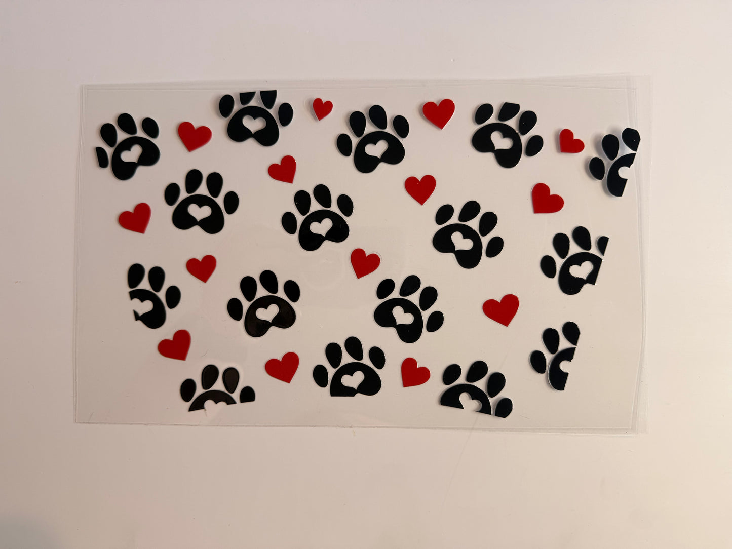 πΎ Paw Prints & Hearts 24oz Cold Cup Wrap β Pet Lover Design