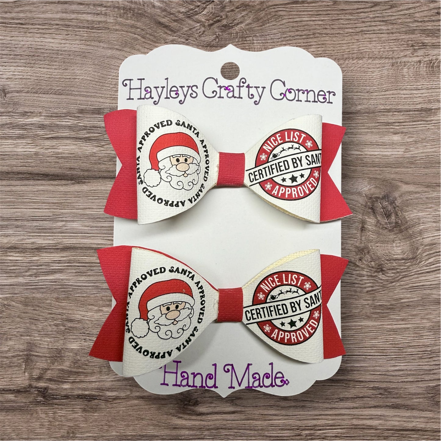 Santa Approved Christmas Hair Bows