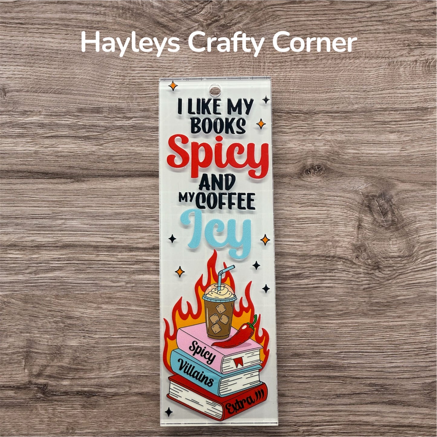 Spicy Books& Icy Coffee Bookmark