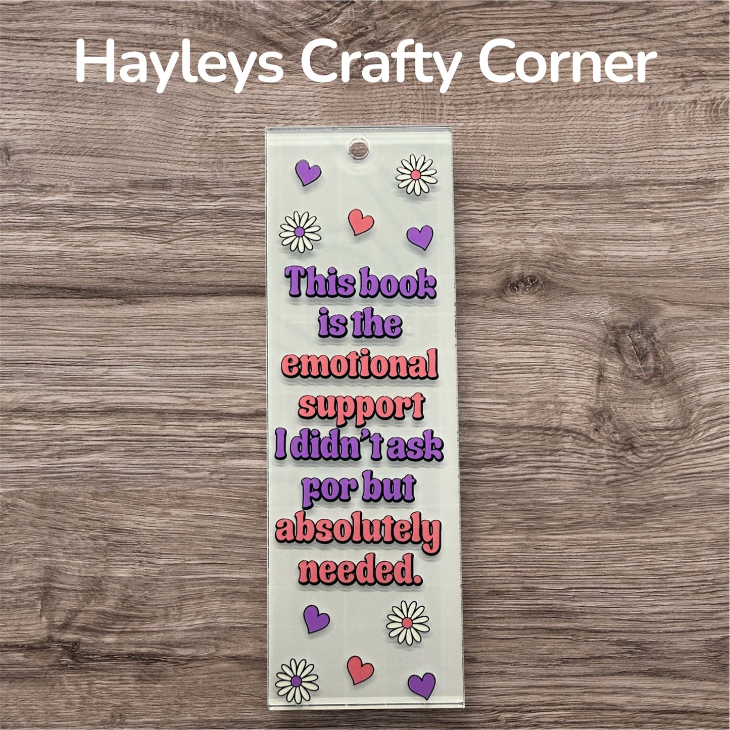 Emotional Support Bookmark