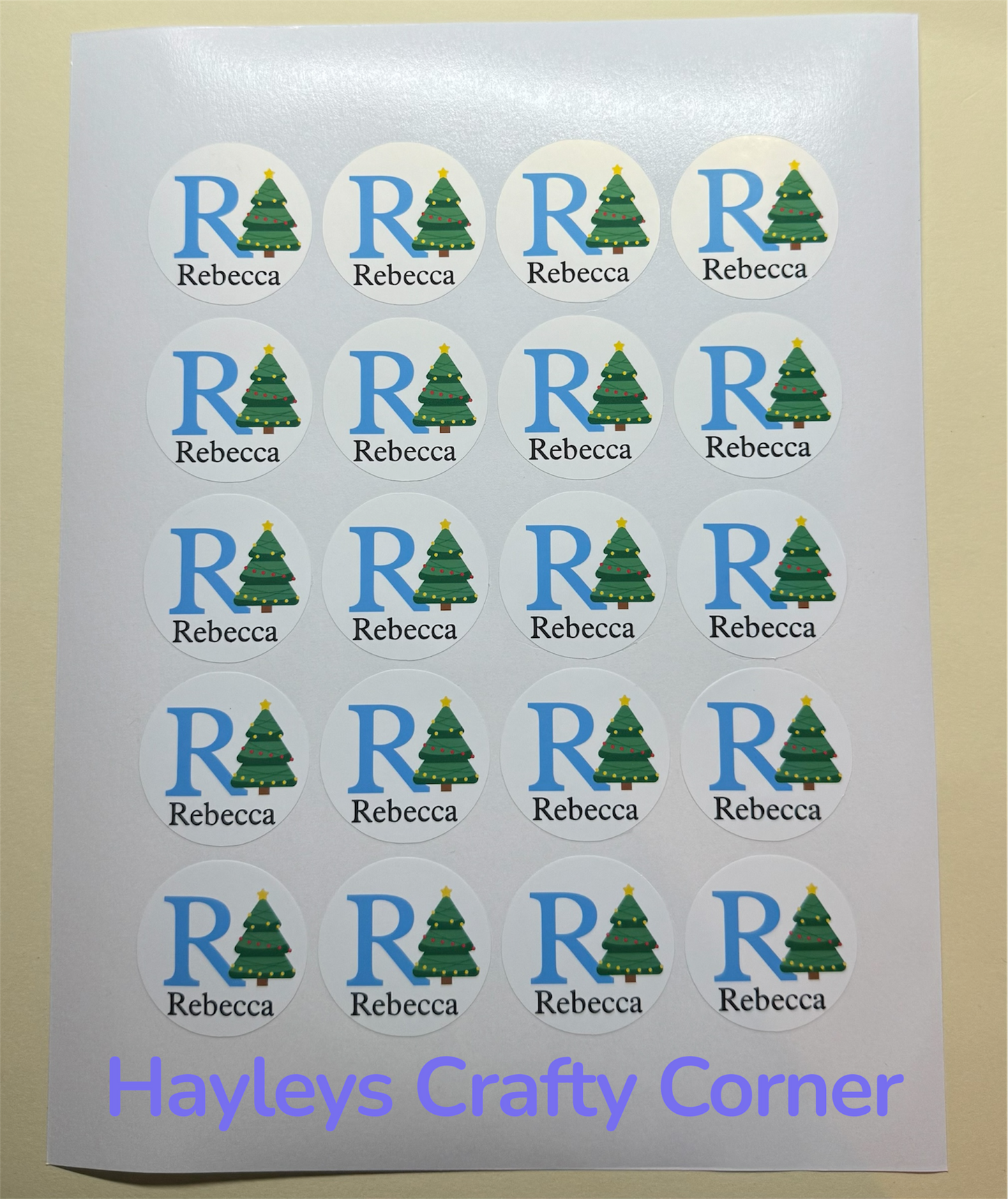 Personalised Christmas Named Stickers