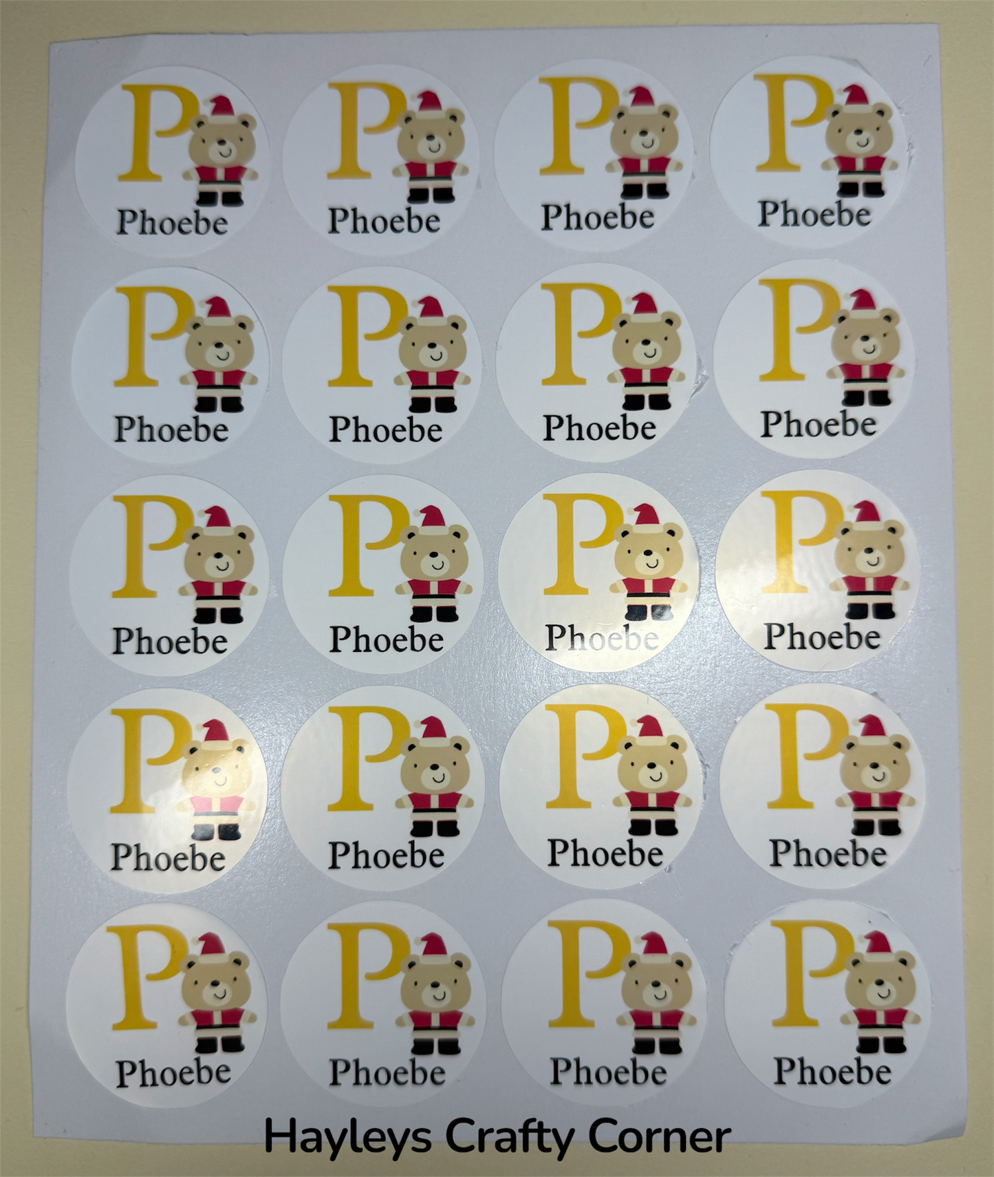 Personalised Christmas Named Stickers