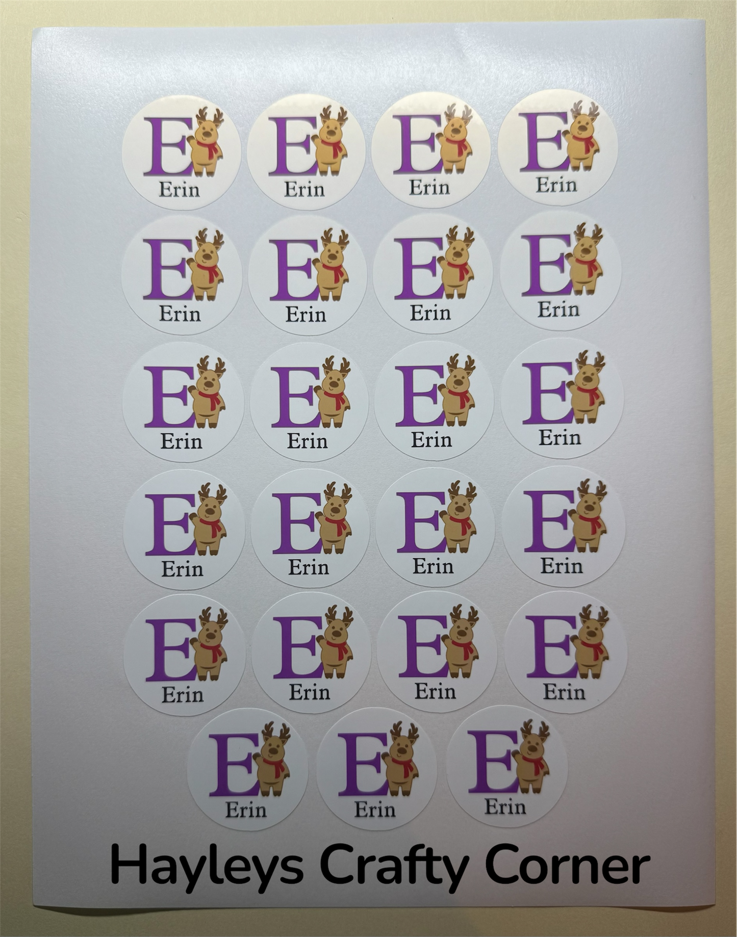 Personalised Christmas Named Stickers