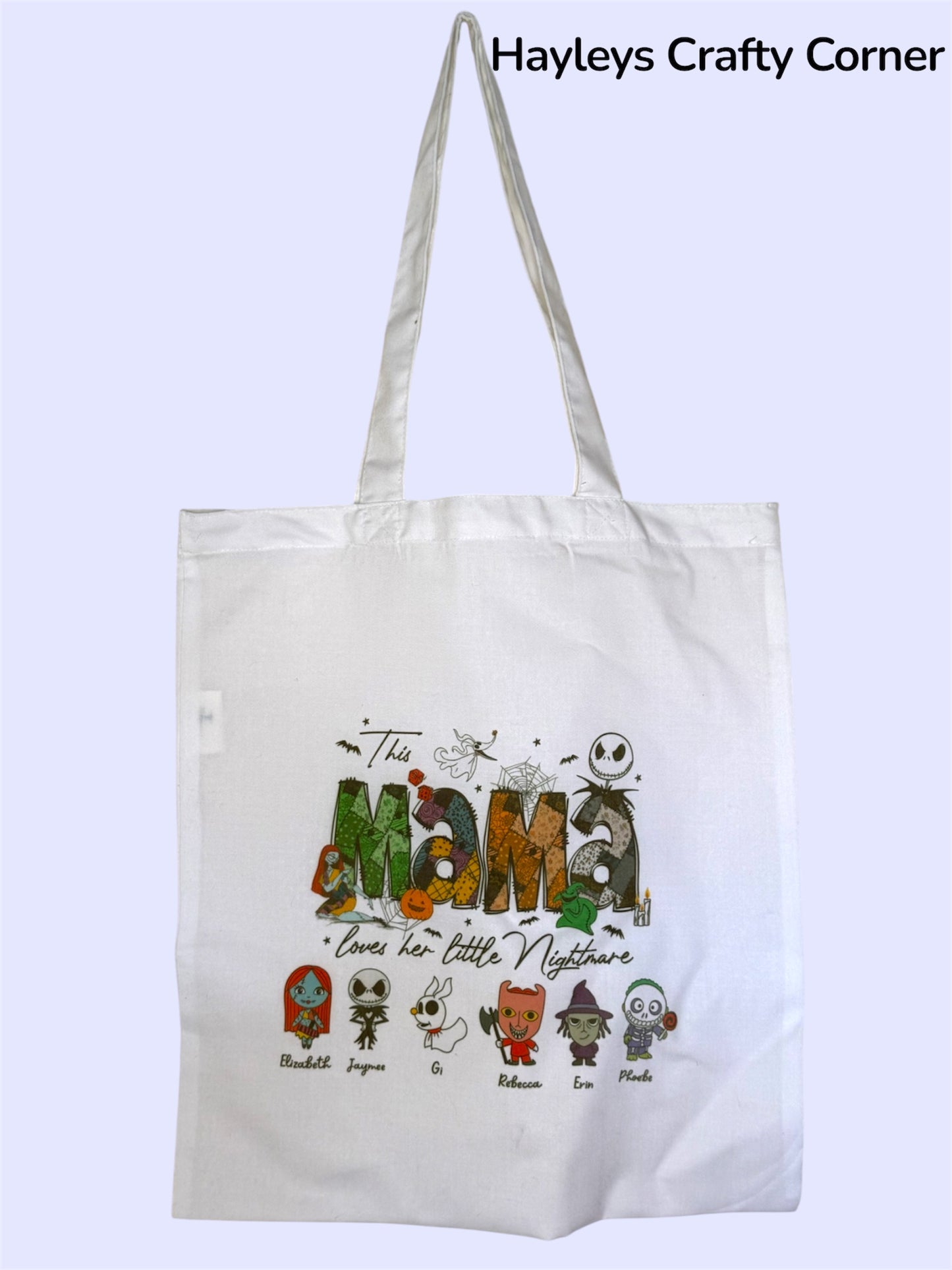 Nightmare before Christmas - Personalised Tote Bag – Add Up to 6 Names