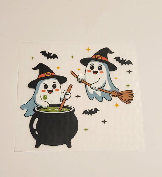 Witch Ghost Halloween DTF Heat Transfer  🧙‍♀️👻🎃