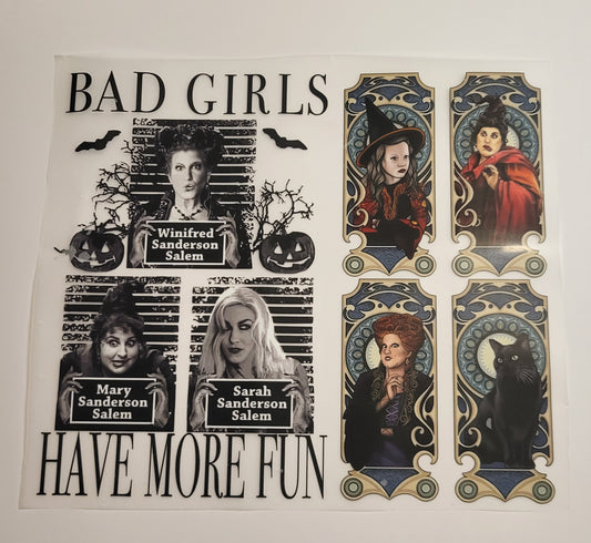 Hocus Pocus Halloween DTF Heat Transfer – Witches’ Magic 8 x 9 Inch ✨🧙‍♀️🎃