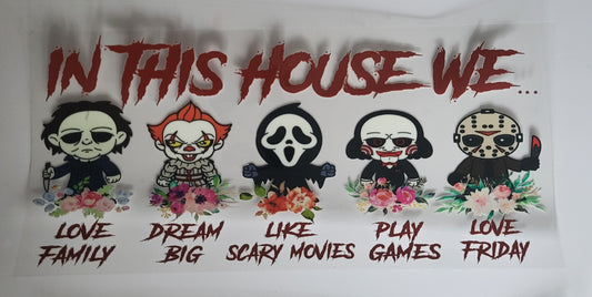 Horror Film Characters with Quirky Quotes Wrap 🔪👻🩸