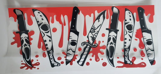 Horror Characters on Knives Wrap 🔪👻🩸