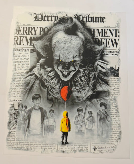 IT Pennywise Halloween DTF Heat Transfer 🎈👻🎃