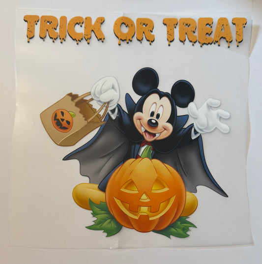 Mickey Mouse Trick or Treat Halloween DTF Heat Transfer 🎃🍬🐭
