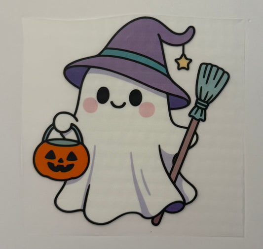 Witchy Ghost Heat Transfer – Halloween Iron-On DIY
