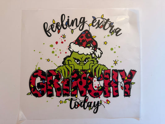 🎄 Feeling Extra Grinchy Today – Christmas Heat Transfer