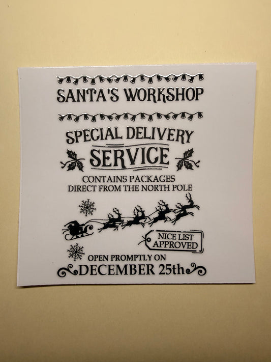 Reindeer Express Delivery Decal