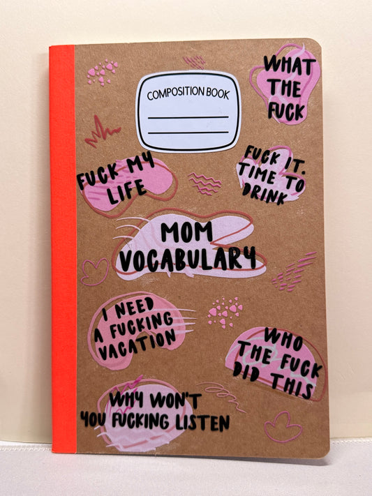 🩷 Mom Vocabulary Composition Notebook – Funny Adult Humour Journal 🖊️