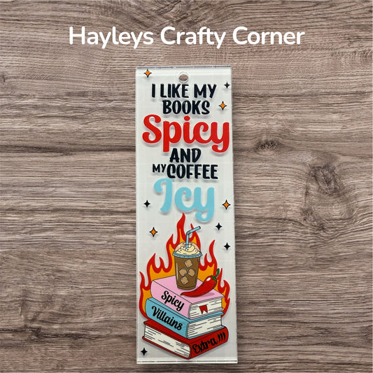 Spicy Books& Icy Coffee Bookmark
